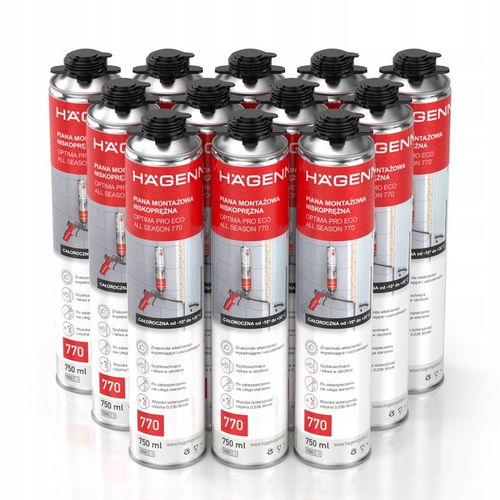 Zestaw - Piana Pianka Montażowa Pistoletowa zimowa Niskoprężna PRO ECO 750 na Arena.pl