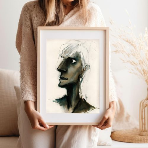 Plakat profil twarz portret 50x70 cm na Arena.pl
