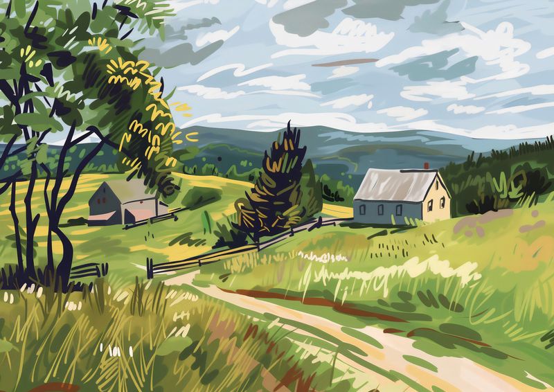 Plakat 59,4x42cm Bujna Wieś zdjęcie 1