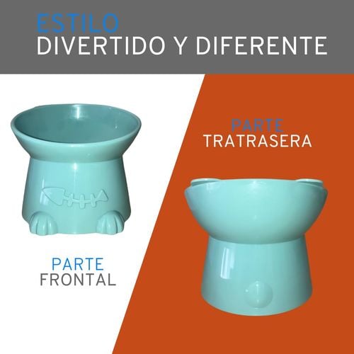 Podwyższona Miska dla Kota 15 Stopni Kształt Kota Zielona Ergonomiczna na Arena.pl