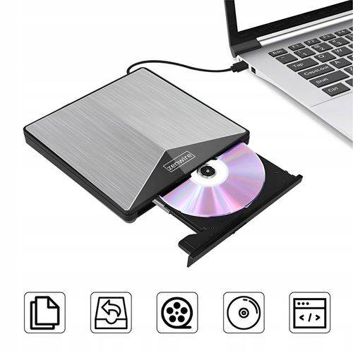 Zewnętrzny Napęd Odtwarzacz DVD CD USB-C 3.0 Nagrywarka do Laptopa Komputer na Arena.pl