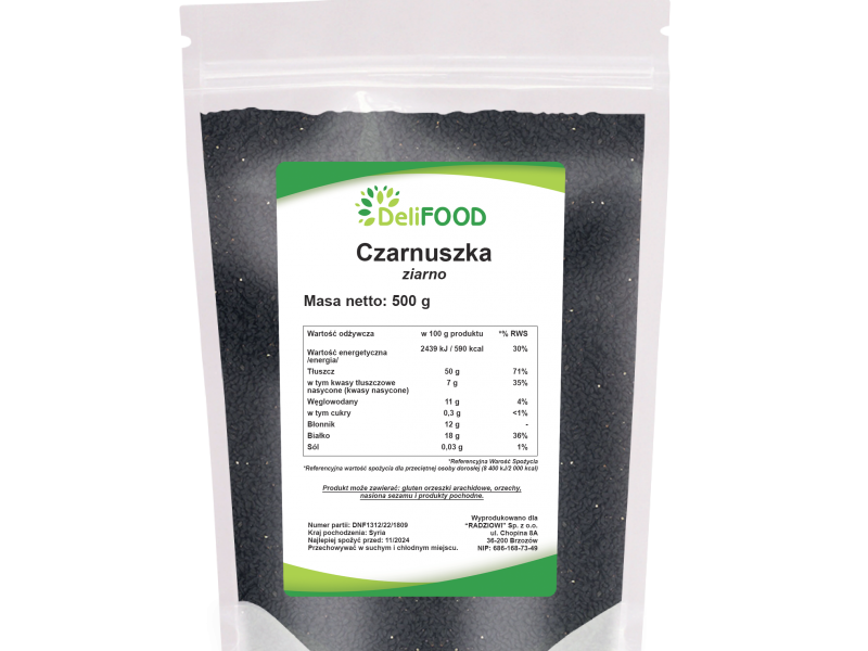 Czarnuszka Nasiona 500g zdjęcie 1