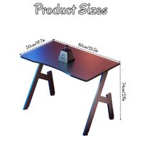 Biurko gamingowe 80x50cm z uchwytem na kubek i słuchawki