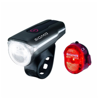 MARKOWY ZESTAW ROWEROWY MOCNA LAMPKA SIGMA 60LUX + TYŁ NUGGET FLASH USB