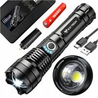 MOCNA LATARKA taktyczna WOJSKOWA LED Zoom USB-C wodoodporna XHP90 DO