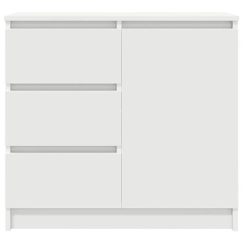 Komoda z szufladą Biała 71x35x65 cm Drewno klejone na Arena.pl