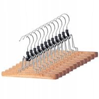 WIESZAK NA SPODNIE UBRANIA DREWNIANY PODWÓJNY X12