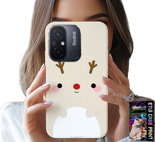 ETUI DO XIAOMI REDMI 12C - RENIFEREK, RENIFER, ŚWIĄTECZNE WZORY na Arena.pl