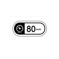 Wklejka na szybę, prędkość  80 km UA 12 szt.