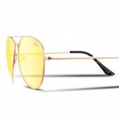 OKULARY ROZJAŚNIAJĄCE POLARYZACYJNE PILOTK STYLION DLA KIEROWCÓW ŻÓŁTE GRAT