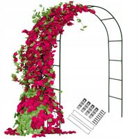 PERGOLA OGRODOWA METALOWA ŁUK NA RÓŻE KWIATY PNĄCZA DZIAŁKĘ 240 cm + KOTWY