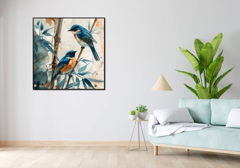 Plakat 100x100cm Trzy Ptaki zdjęcie 4