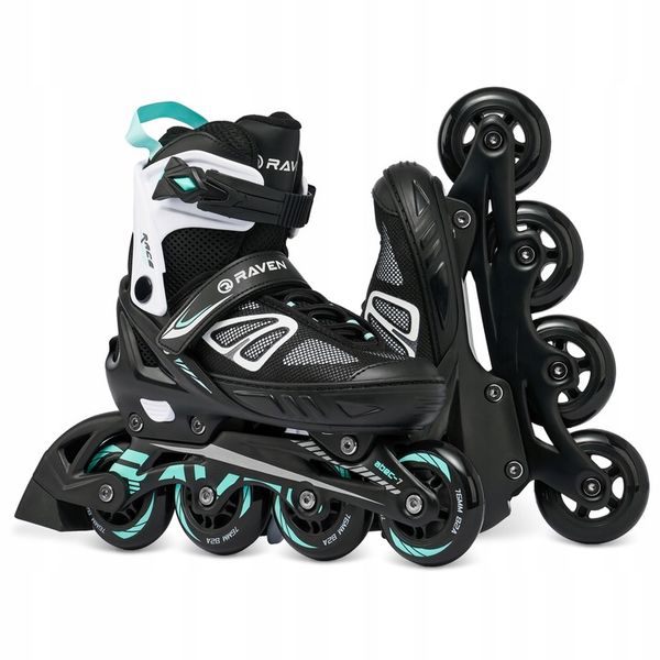 Rolki Regulowane RAVEN Advance Black/Mint 35-39 zdjęcie 6