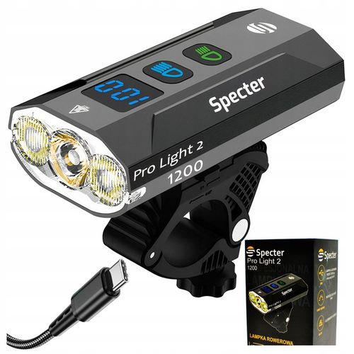 Oświetlenie rowerowe Specter ProLight2 1200lm 3 LED lampa lampka rowerowa na Arena.pl