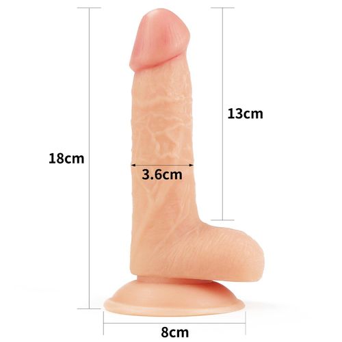 Wyżyłowany Penis Gruby Z Przyssawką Dildo 18 Cm na Arena.pl