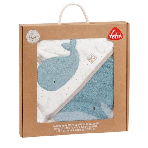 Ręcznik z kapturem i myjką, Wieloryb, z kolekcji: na Arena.pl