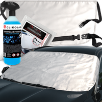 Mata Osłona Antyszronowa Na Przednią Szybę + Odmrażacz Do Szyb Lodu 1L -60°