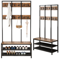 WIESZAK STOJĄCY NA UBRANIA SZAFKA NA BUTY Z SIEDZISKIEM REGAŁ PRZEDPOKOJU