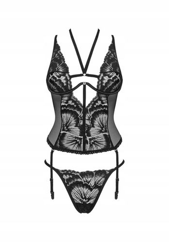 Bielizna-Alessya gorset czarny M/L na Arena.pl