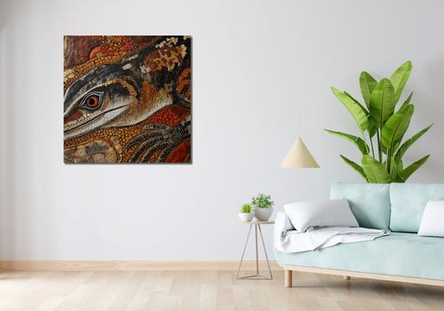 Obraz 90x90cm Oko Jaszczurki na Arena.pl