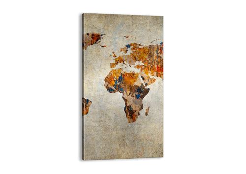Obraz Na Płótnie - Mapa Kontynent - 55X100 Cm - Pa55X100-2783 na Arena.pl