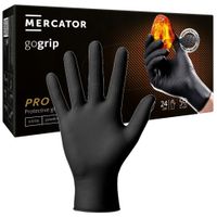 MERCATOR GOGRIP MOCNE GRUBE RĘKAWICE NITRYLOWE CZARNE L 50 SZTUK