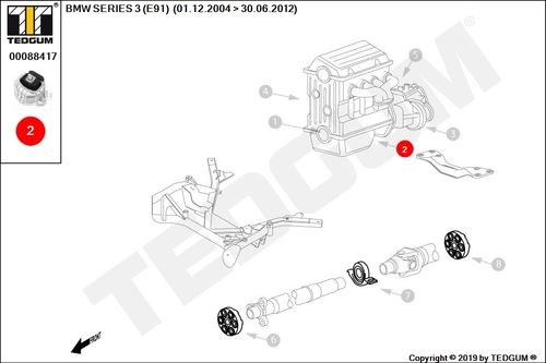 BMW 3 E91 PODUSZKA SILNIKA LEWA E91 05-11 na Arena.pl