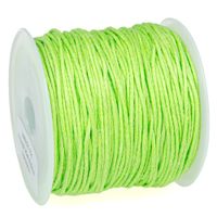 SZNUREK bawełniany woskowany 0.8mm 25m zielony limonka