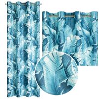 Zasłona gotowa na przelotkach LIZBONA 140x250 Eurofirany niebieska