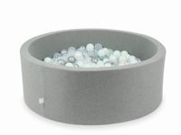 Suchy basen szary 110x40 z piłeczkami 500 sztuk (przezroczyste, perłowe, srebrne, jasnomiętowe)