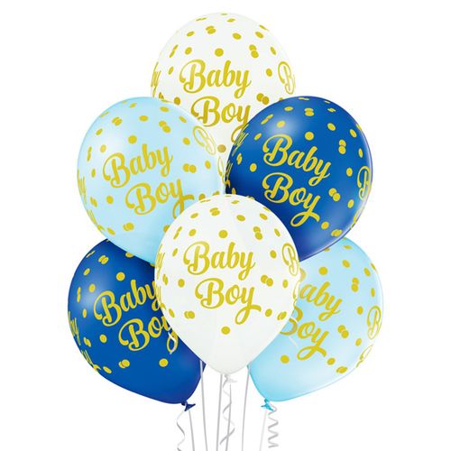 balony 6szt. BABY BOY DOTS | 42-26 na Arena.pl