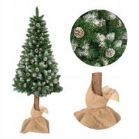 Choinka Sztuczna JAK ŻYWA GĘSTA na pniu OŚNIEŻONA Gregman Xmas 10 Pień