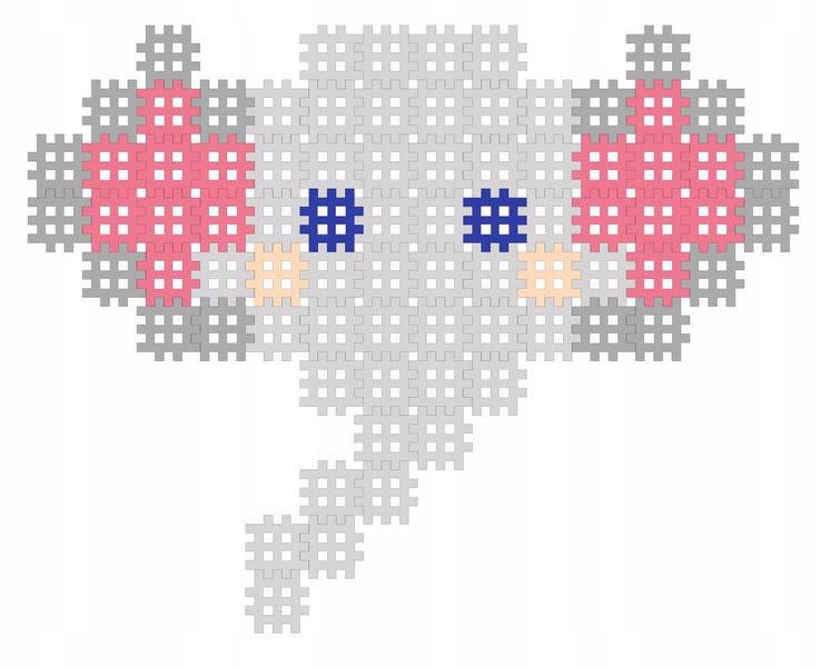 Marioinex Micro Waffle 80 elementów SŁOŃ - obraz puzzle zdjęcie 5