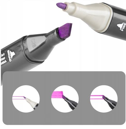 Dwustronne MARKERY PISAKI alkoholowe 80pcs (C024) na Arena.pl