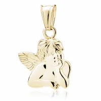 POZŁACANY SREBRNY WISIOREK ANIOŁEK ANIOŁ ANGEL SREBRO 925