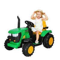 Traktor z przyczepą dla dzieci elektryczny jeździk na akumulator sterowany pilotem