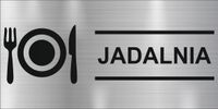 Tabliczka informacyjna dibond z nadrukiem 20x10 cm jadalnia