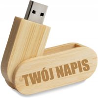 GRAWER PENDRIVE bambusowy reklamowy LOGO FIRMY Pamięć USB 16 GB 10 SZTUK