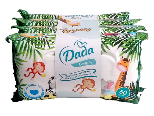 Chusteczki nawilżane Dada Everyday 4x60=240szt. na Arena.pl