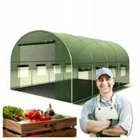 TUNEL OGRODOWY FOLIOWY SZKLARNIA 4x3 m ZIELONY 12 m2 PREMIUM RURKI FI 25