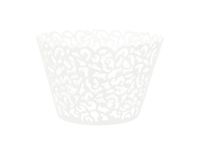 Papilotki do muffinek (foremki), Koronkowe - białe, 10 szt.