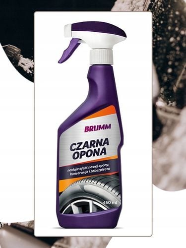 CZERNIDŁO DO OPON BRUMM PIELĘGNUJE NABŁYSZCZA KONSERWUJE ATOMIZER 450 ml na Arena.pl
