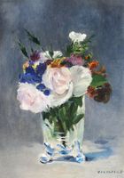 Plakat 70x100cm Flowers in a Crystal Vase, Edouard Manet do Salonu