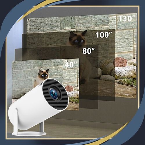 Projektor Rzutnik Przenośny Android Smart TV LED 4K Głośnik WIFI 130 na Arena.pl