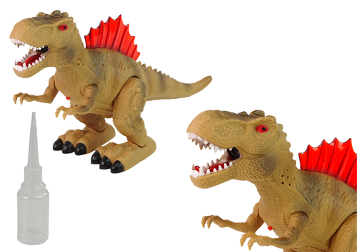 DINOZAUR ZIEJE OGNIEM PARA WODNA ŚWIECI NA BATERIE BRĄZOWY na Arena.pl