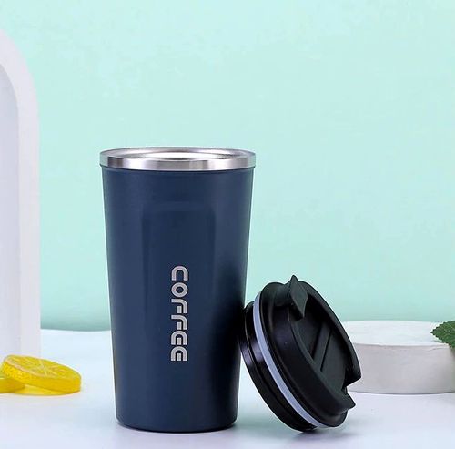 Kubek COFFEE termiczny termos kawę szczelny 510ML  C45_Granatowy na Arena.pl