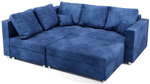 Kanapa Narożnik z Funkcją Spania i Pojemnikiem Mini Prince Szary Lewy na Arena.pl