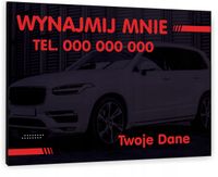 TABLICZKA REKLAMOWA szyld z dibondu nadruk 40x30 cm wynajmowanie aut