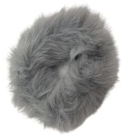 Gumka do włosów mocna elastyczna mięciutkie futerko szara