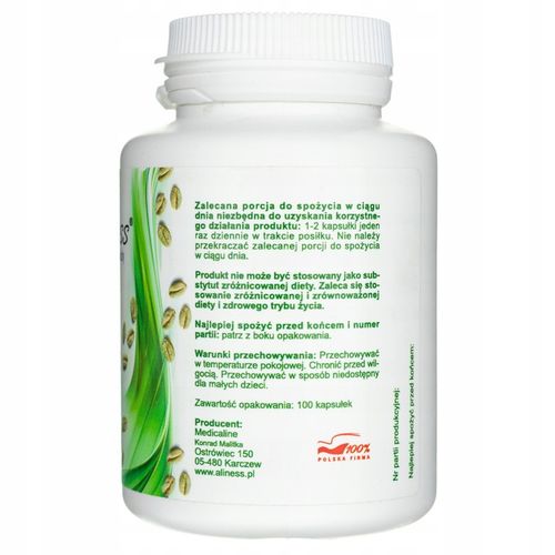 Aliness Zielona Kawa Chrom Kofeina Odchudzanie Energia Umysł 100 kapsułek na Arena.pl